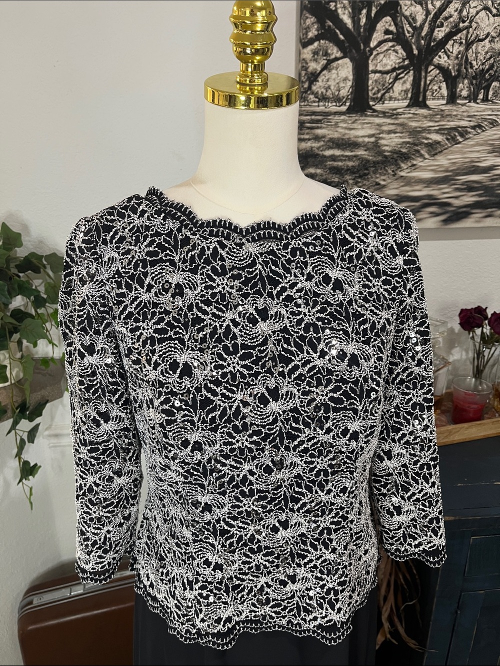 Alex Evenings Black Evening Dress size 10 - Picture 7 of 17